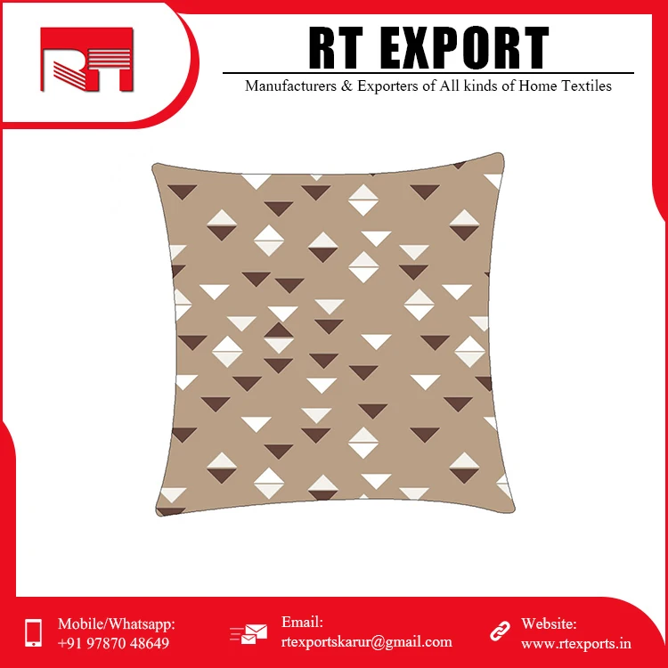 Good Quality Geometric Pattern 100% Cotton Linen Pillowcase Cushion Cover With Private  Label