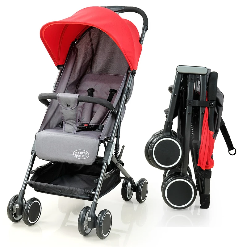 MY DEAR Lightweight Baby Stroller Compact Size with Stepless Recline Adjustment Most Popular Foldable Buggy Accessory