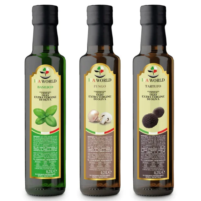 Best Price Extra Virgin Olive Oil Made in Italy Flavored Bundle Itaworld For Restaurant and Private Label