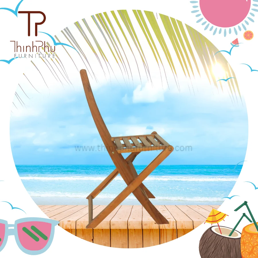 Natural cheap outdoor wood picnic folding chair for DIY Craft Rattan Cane Webbing outdoor furniture