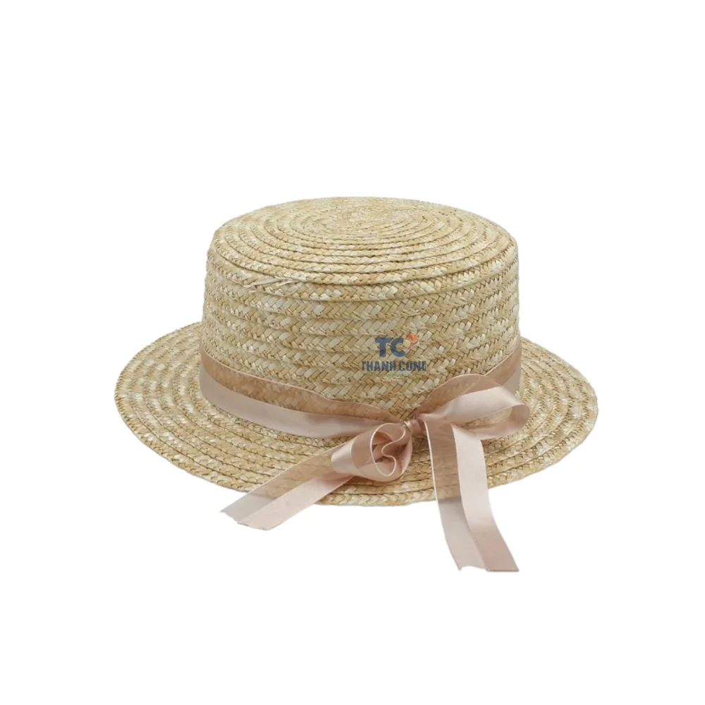 Factory Vintage Water Hyacinth Straw Hat Seagrass Boater Straw Hat Natural Straw Hat Wholesale Manufacturer In Vietnam