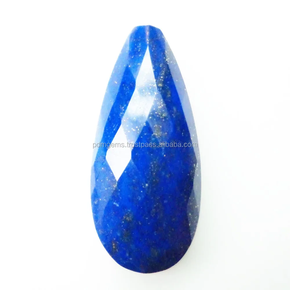 13X29mm Lapis Lazuli Blue Faceted Pear Briolette Shape Pendant Making Jewelry Natural Large Lapis Lazuli Loose Natural Gemstone