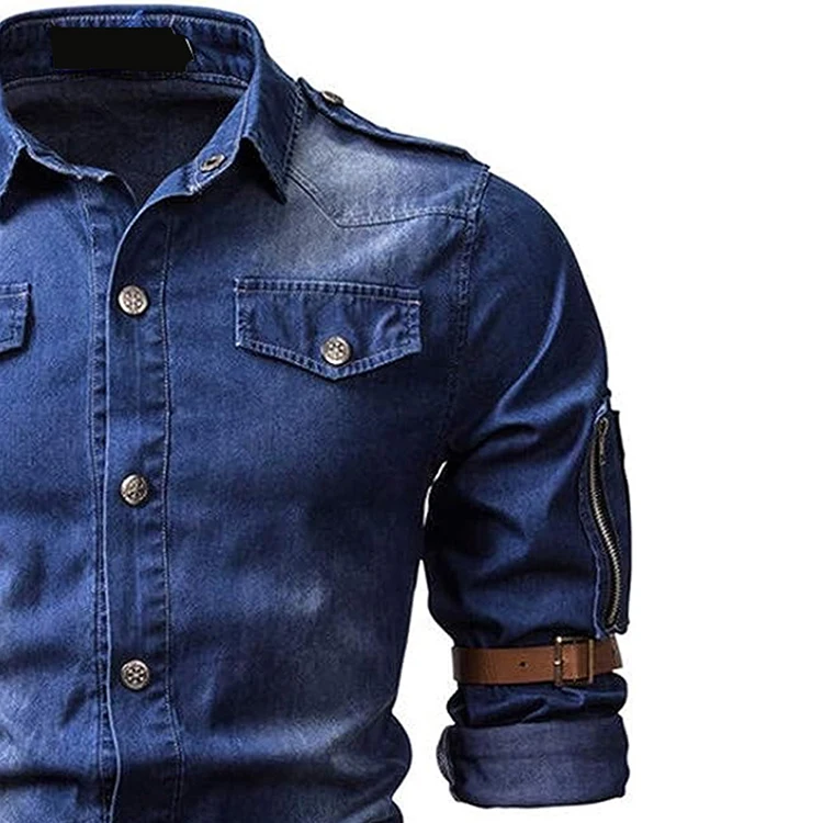 Perfectly cut and sew Denim Shirts Custom colors and size brand new custom made size different style Denim Shirts