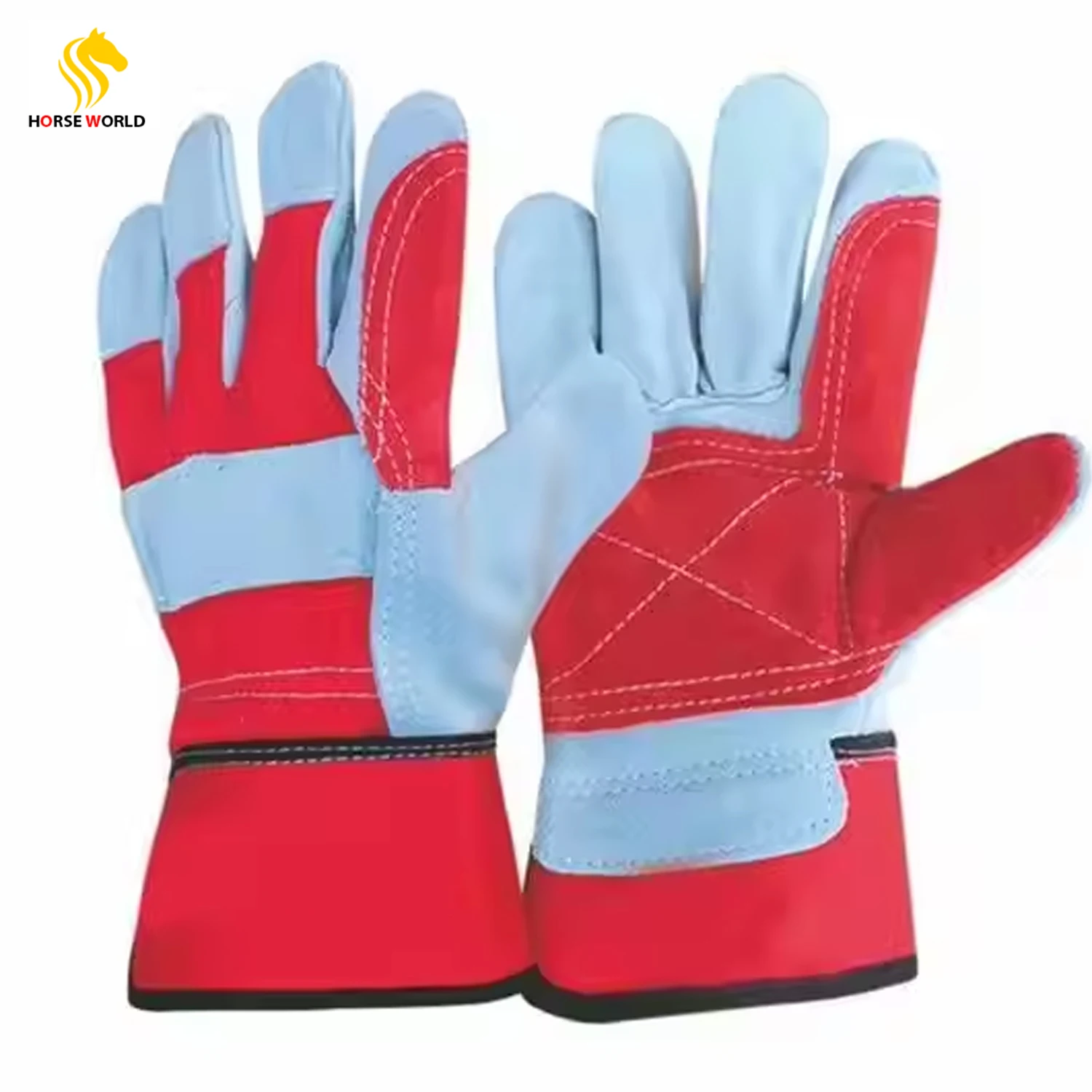 Hot sale Personal Protective Equipment cow split leather safety 707 working gloves Leather gloves from Pakistan