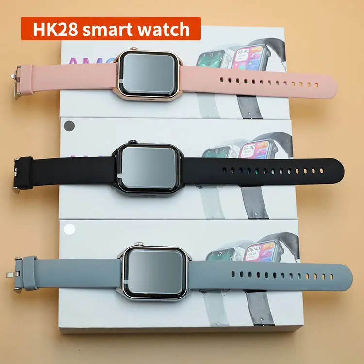 HK28 Smart Watch AMOLED 368*448 HD Screen Health Fitness Tracker BT Answer Call Smartwatch Fitcloud Pro Oxygen Monitor