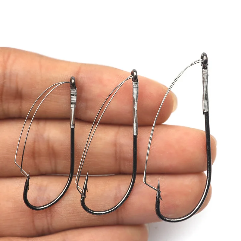 Willfishing 1/0 2/0 3/0 Weedless Saltwater 10 pcs/box Single hook Anti-hanging Bottom Barbed Single Fishing Hook