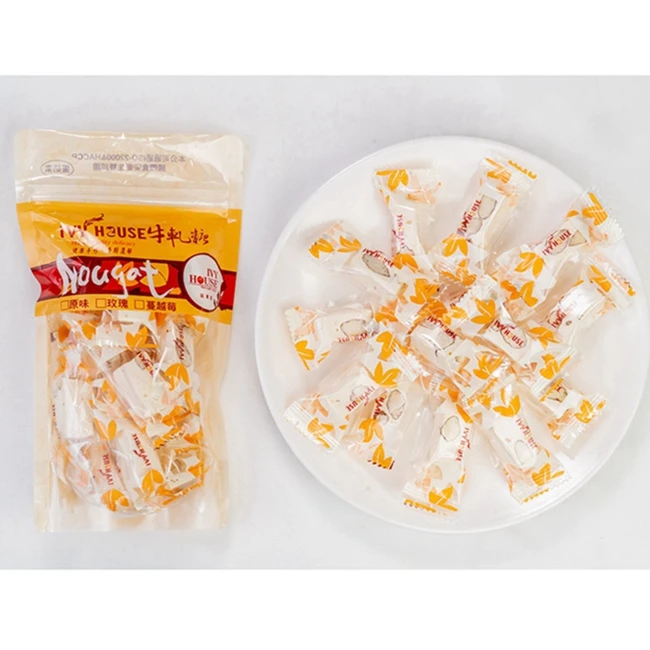 Semi-Hard Mandorlato Desert Candy Honey Nut Milk Crisp Chewy Nougat Snack