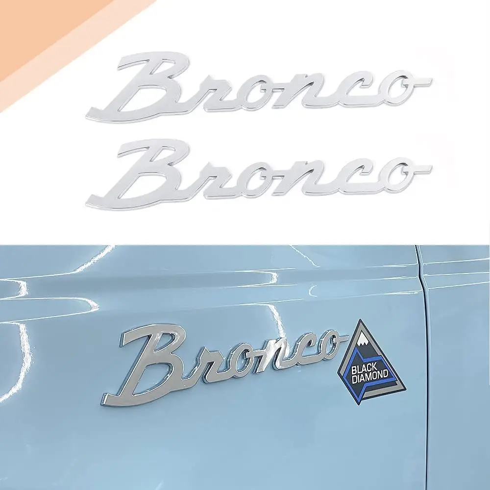 Car Exterior Accessories 3D Nameplate Car Logo Sticker  Decals Emblems For Ford Bronco Sport 2021 2022