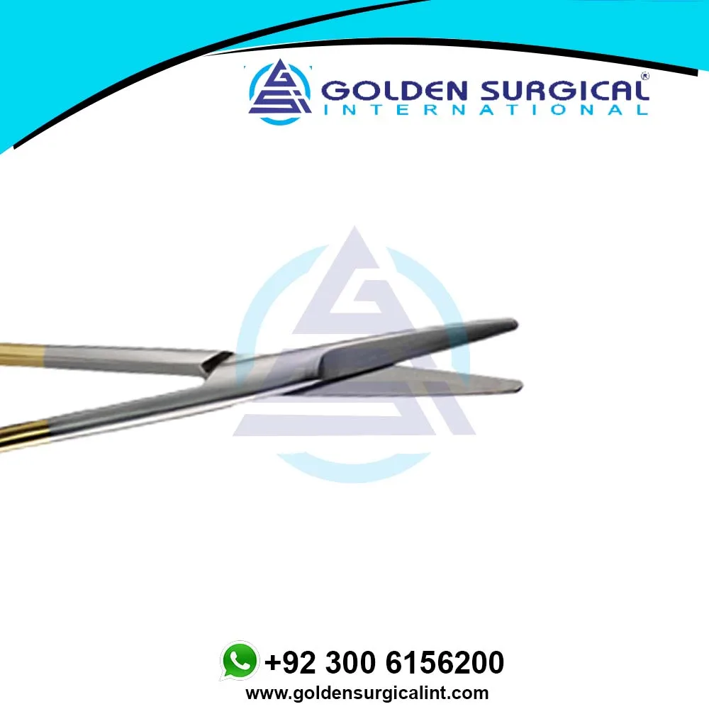 Surgical Standard TC Scissors Curved 6 Inch Gold Handle Operating Scissors Operation Theater Instruments Dissecting Scissors