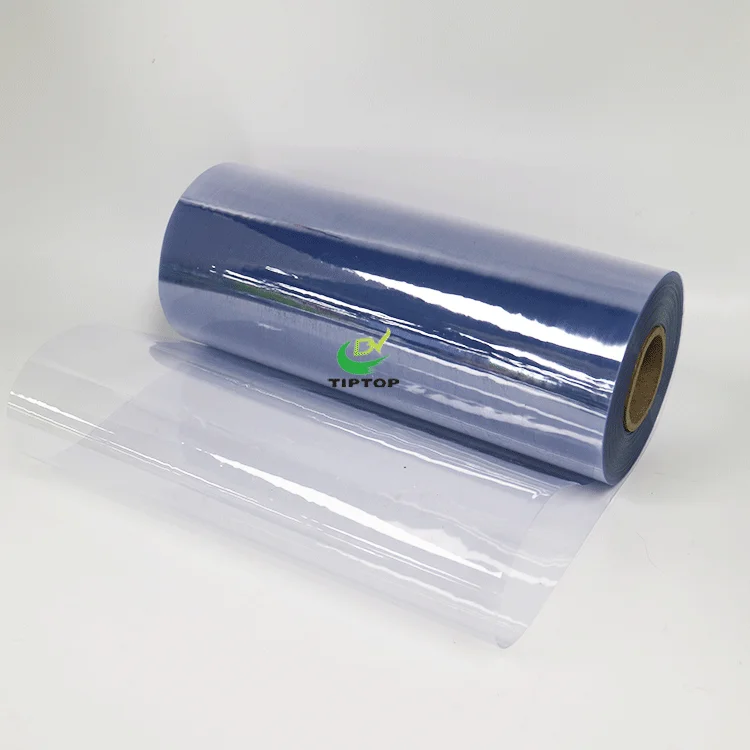 Tiptop 0.5mm transparent sheet colorful blister packaging material rigid PVC film for blister pack