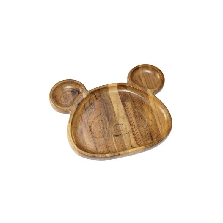 Wooden Plates Bamboo Handmade Natural Acacia Wood Multi-Purpose Tableware Plates For Sale At Best Price