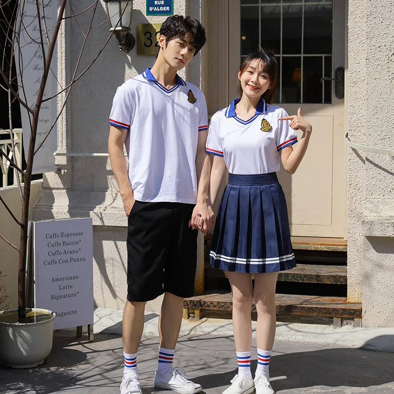 Customized Logo Summer Graduation School Students Class Uniforms for Primary Middle High School