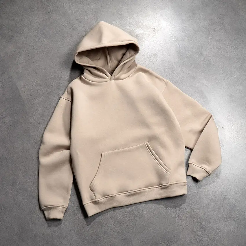 Premium High Quality Embossed Logo Sweaters Sweatshirt Custom Oversized Hodie 3D Printing Emboss White Hoodie For Men