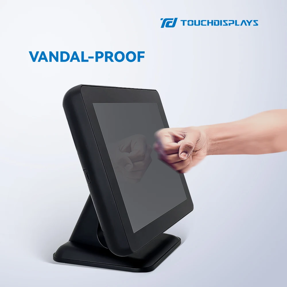 TouchDisplays Dual screen 15 Inch POS terminal cheap billing machine payments cash register for sale
