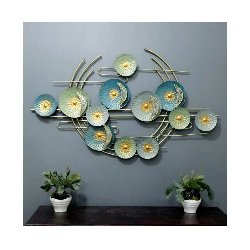 New Arrival Round Shape hot sale luxury metal wall decor living room metal wall hanging decoration for home for wholesale price
