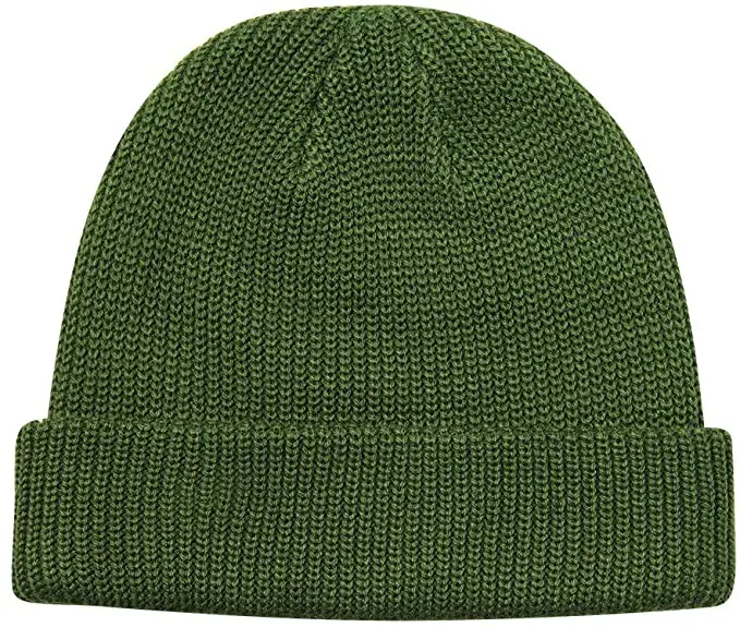 Hot sale Beanie Hat Knit Beanie for Men and Women Cuffed Long Beanie Kelly