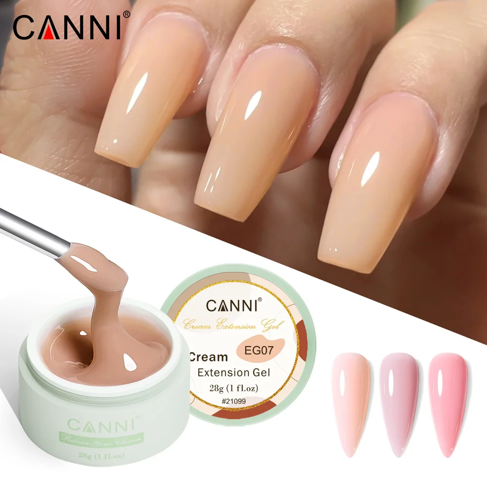 CANNI New 28g Functional Gel Thick Extension Fiber Fix Hard Base &Top Coat Nail Gel Mixing Nail Art Design Cure Construct Gel
