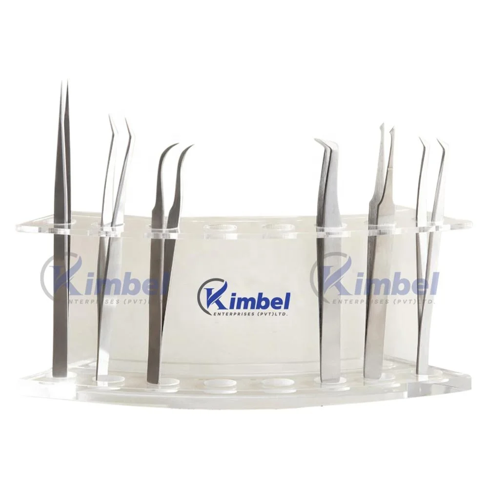 Top Trending Professional Use Strong Curved Lash Expert Tweezers All Plasma Color Eyelash Extension Tweezers Volume Beauty Tool