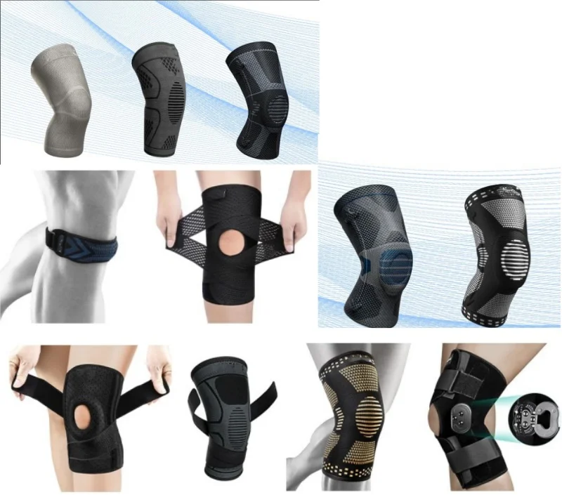 Compression Knee Sleeve Breathable Non-Slip Joint Support Knee Brace Thick Protective Hard Shell Elastic Knee And Elbow Pads