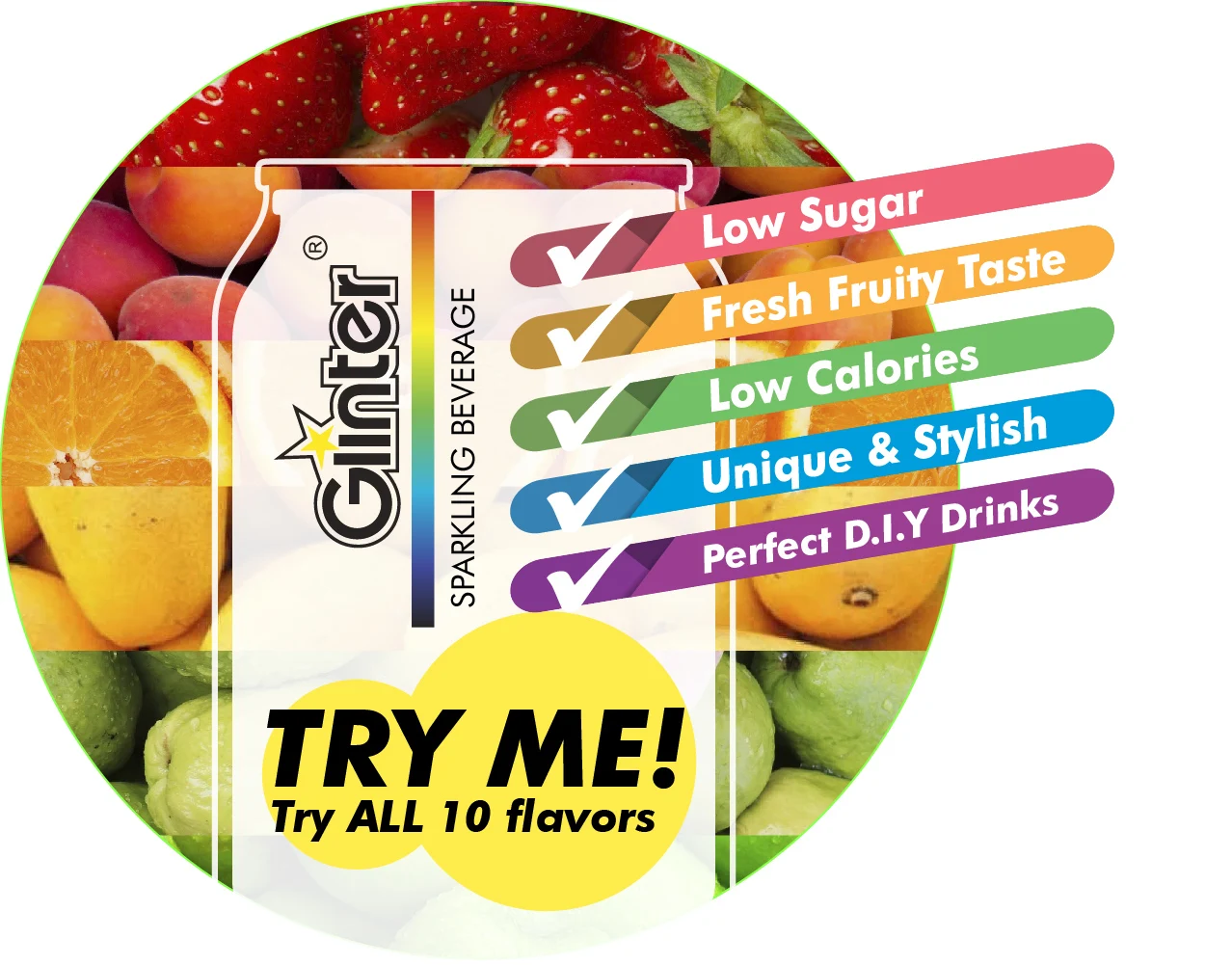 Popular Trendy Teen Young Malaysia Halal Fruit Flavor Clear 350ml PET Cans Refreshing Crystal Clear Sparkling Beverage  Water