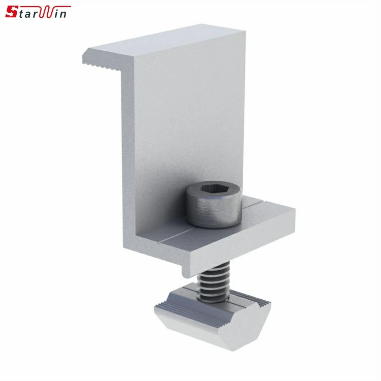 Индивидуальный Быстрый рельсовый механизм для крыши, алюминиевые зажимы для задней панели солнечных батарей