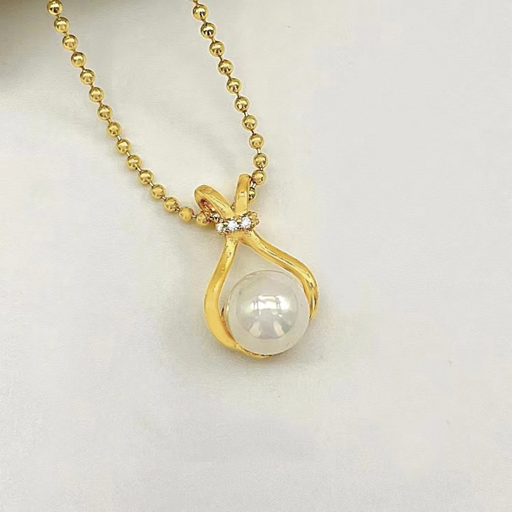 Pearl Conch Angel Four Leaf Clover Necklace  jewelry set for woman