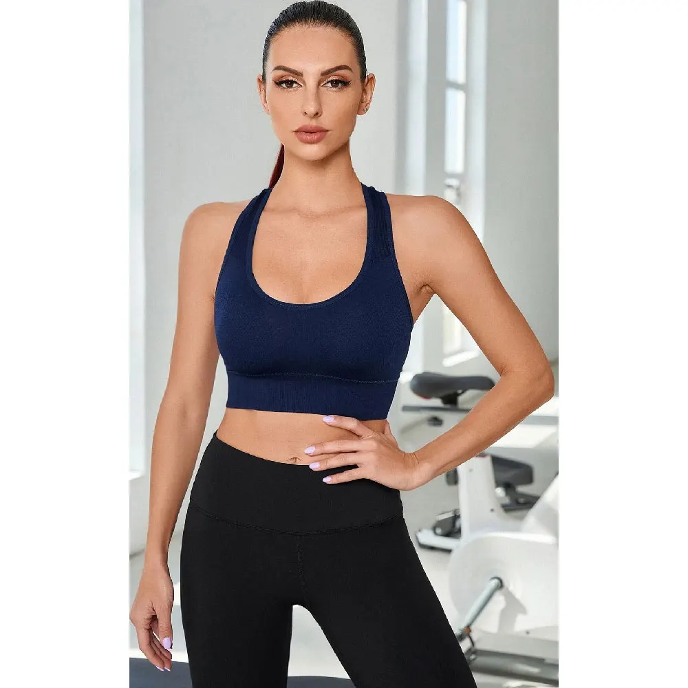 Custom Seamless Yoga Sport Suit Women Workout Clothes Athletic Gym Crop Top Yoga Bra Fitness Sportswear