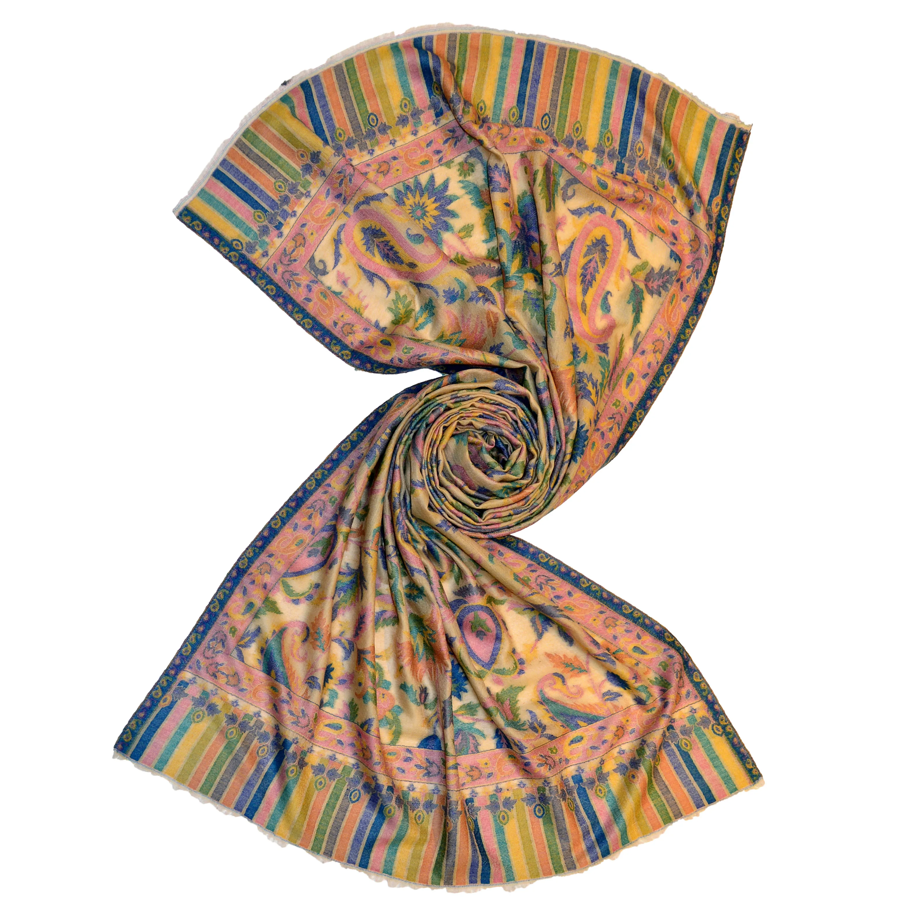 Traditional Wool Kani Jamavar Woven Pattern Shawl Scarves and Stoles Evening Ladies Winter Shawl Shawls Scarf Stoles