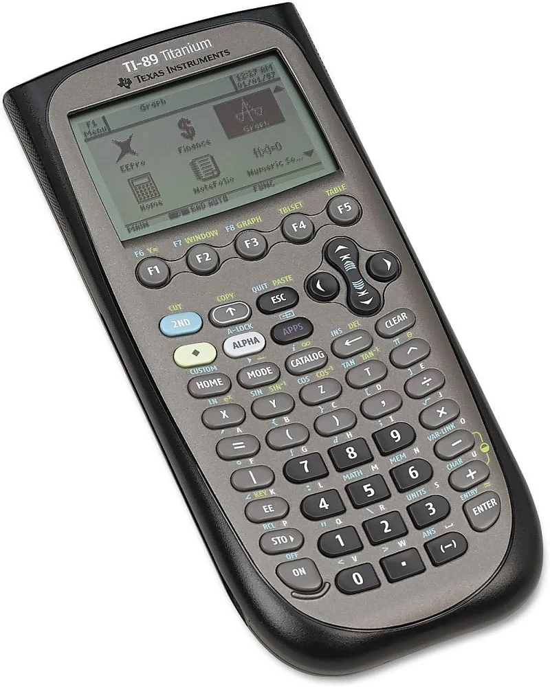 Техасские инструменты, TI-89 титановый графический калькулятор, цифровой научный пластиковый инструмент на солнечной батарее, календарь сигнализации