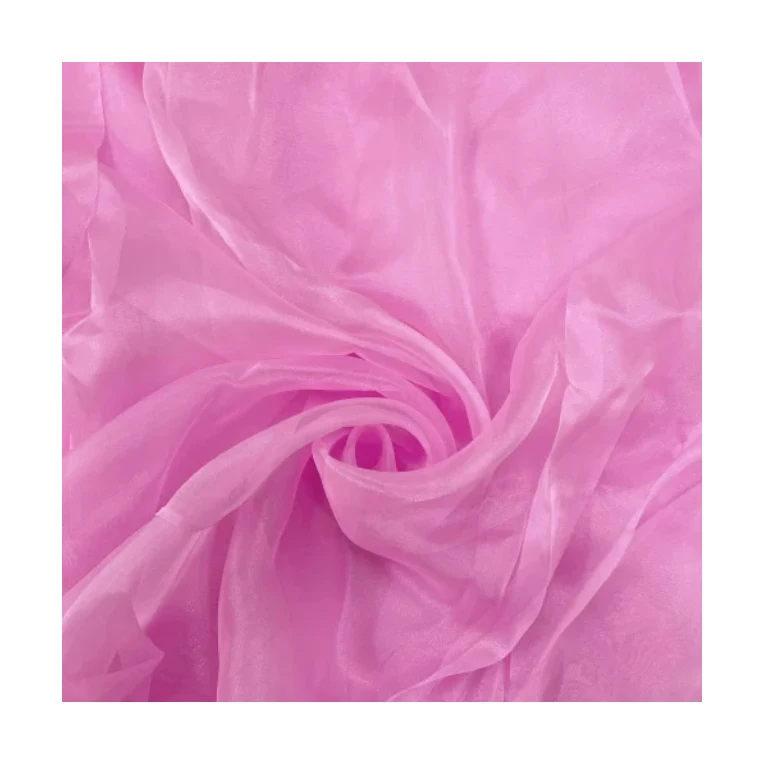 Factory 2024 High Quality 100% Polyester Wedding Decoration Solid Color Organza Fabric For Making Dress