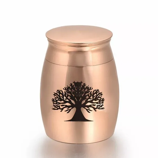 Latest Design Cremation Urns Painted Finishing Indoor Decor Funeral Urns For Ashes Solid Metal Design Urns