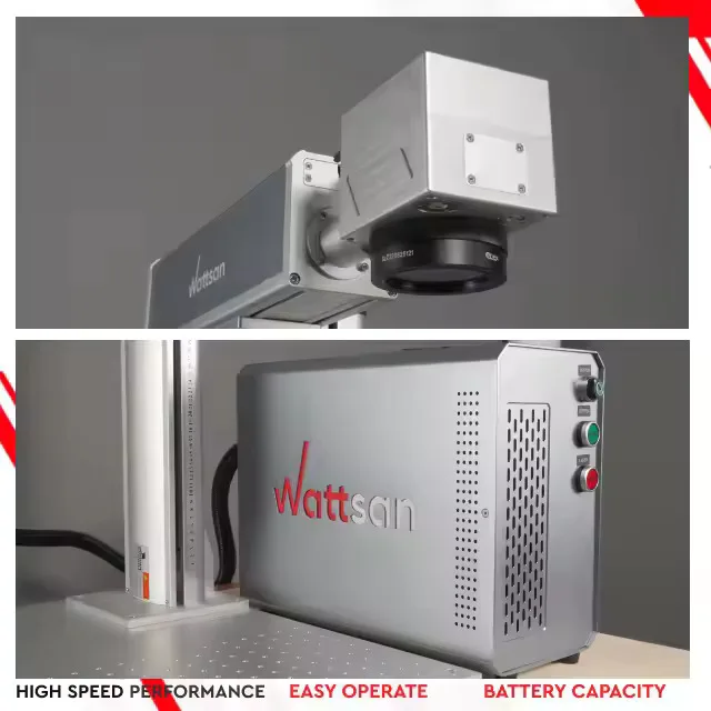 Wattsan FL TT 20w 30w 50w Laser Engraving Machine 50w Fiber Laser Marking Machine Gold and Silver Air Cooling EZCAD 2 Pulsed