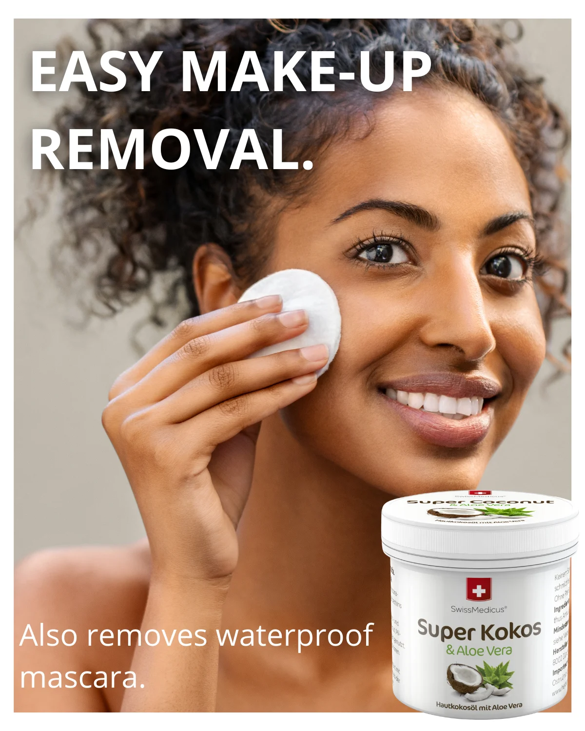 SwissMedicus Super Coconut & Aloe Vera, Philipines Coconut oil, Natural Skin Face Hair Hydration, Swiss quality, Vegan, 150ml