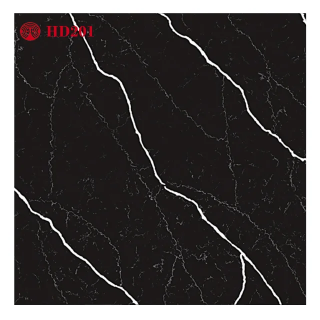 Nero Calacatta Black Quartz Stone with White Veins Sophisticated and Elegant Look Design Best Price Offer for this  Quartz Slab