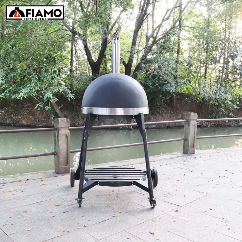 Outdoor Large Brick Clay Wood Fired Oven Pizza FIAMO Can Bake 3-4 Pizzas Simultaneously With Pizza Plate For Oven
