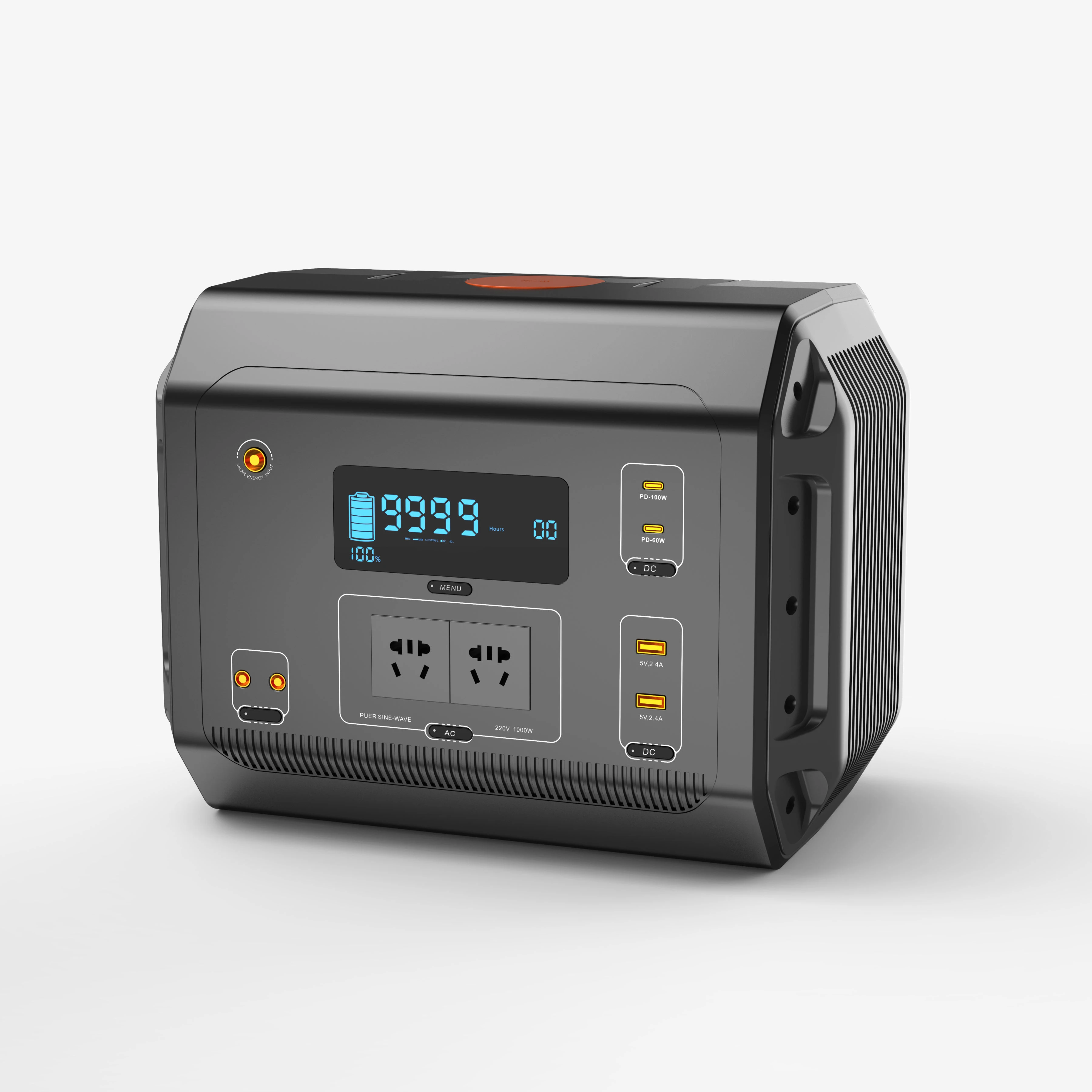 2023 new arrival design power generators portable LiFePO4 Battery 1533Wh 1500W AC Outlets Solar Generator Portable Power Station