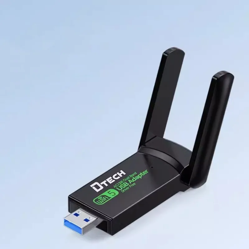 AC1300M 2.4G 5G USB Wifi Receiver Transmitter Adapter Dual Band Wireless Network Card Drive Free for Win 7/8/10/11