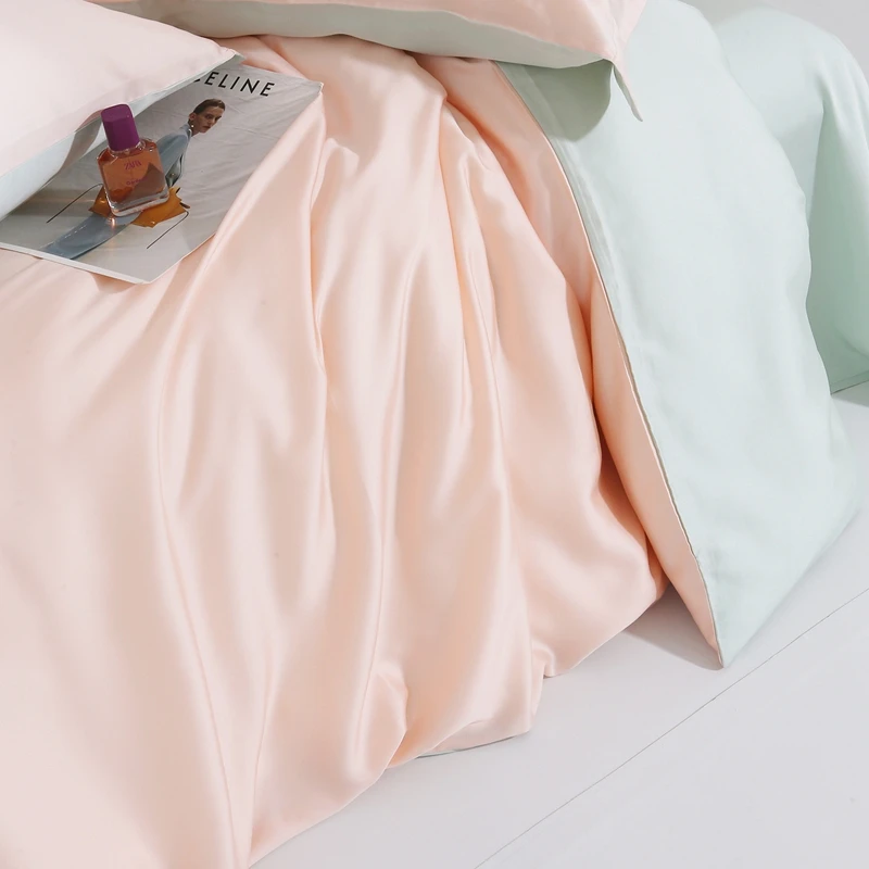 300Tc Luxury Organic Bedding Sets Double Bed Set Wholesale Super Soft Fitted Sheet Bed Sheets Tencel  Bedding set