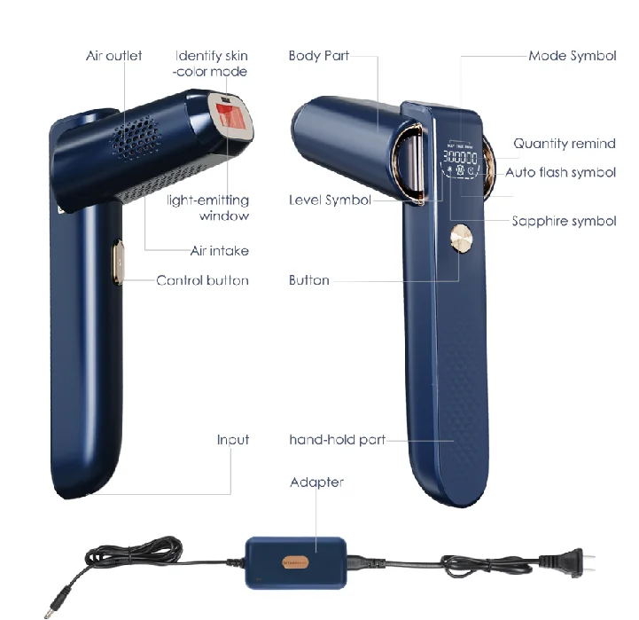 2023 Hot Sale 510K Sapphire Ice-Cooling IPL Laser Hair Removal for Whole Bodey Use