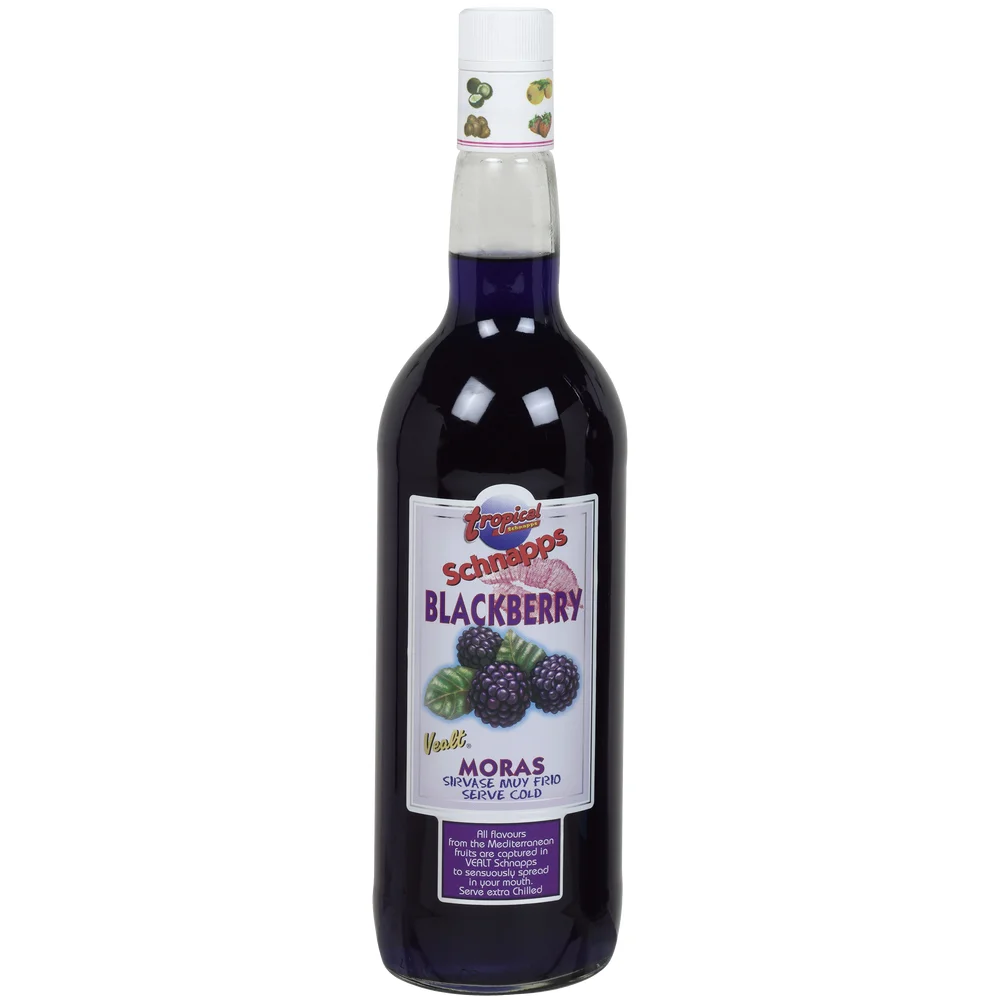 Tropical 1L Glass Bottle Schnapps Sweet Fruity Liquor Wine Blackwberry Plum Flavours 14.5 Grade Mobile Wine Making Fruit Juice