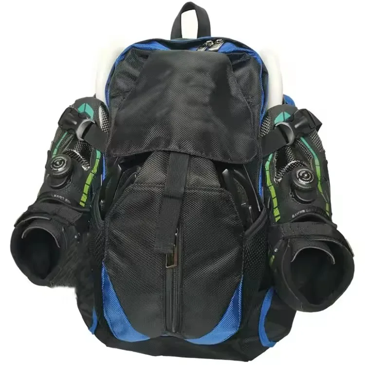 Ice Skating Backpack for Shoes Up to US  Multi-Pockets for Inline Skate Bag  Roller Speed Skates Travel Backpack