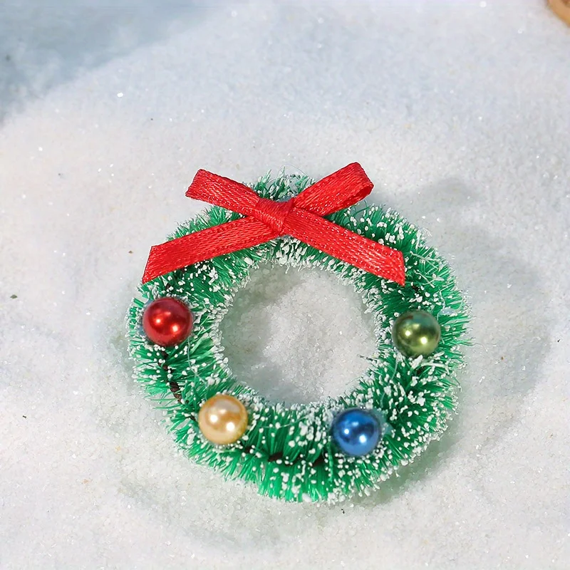 Lovely Christmas Decorations Garland Micro Landscape Resin Crafts Ornaments Winter Garland Wreaths Christmas Garden Accessories