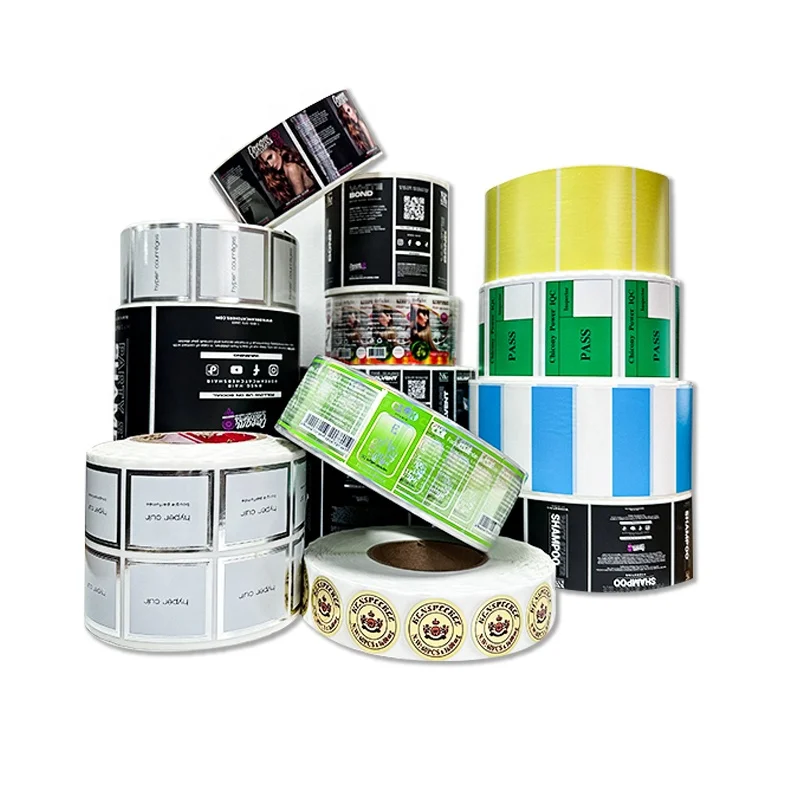 Customized private cosmetics food self-adhesive packaging label waterproof vinyl label sticker for bottles