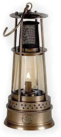 Antique Brass Lantern Miner Lamp Oil Lantern Stylish Decorative Brass Lantern Light Lamp Vintage Lamp for Home Decor  Showpiece