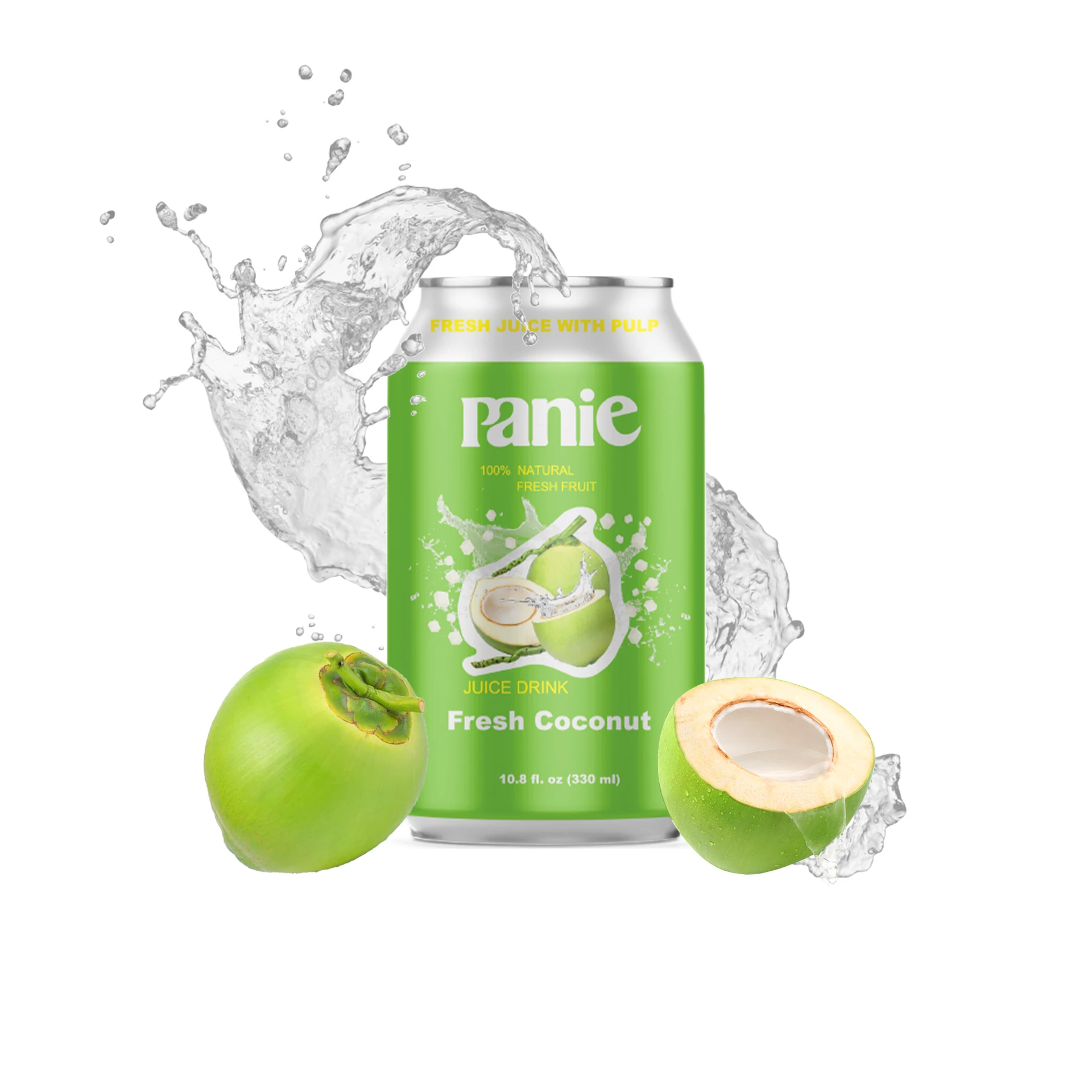 330 мл чистого кокосового напитка OEM ODM производитель во Вьетнаме бесплатный образец дизайна для фруктового и овощного сока