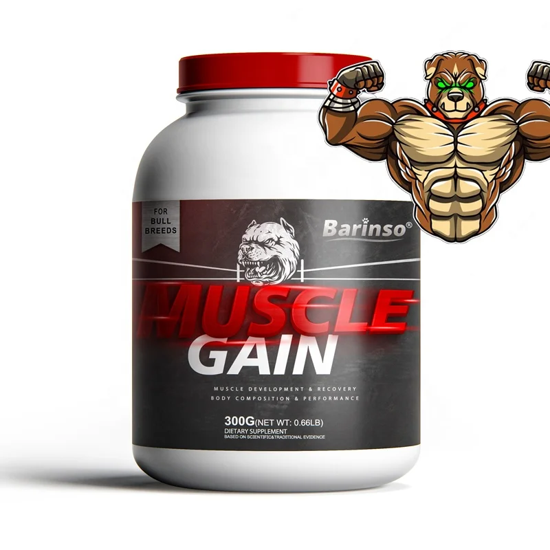 oem odm dog Muscle Building Supplement Support dog Muscle Growth Mass Weight Gainer for pet