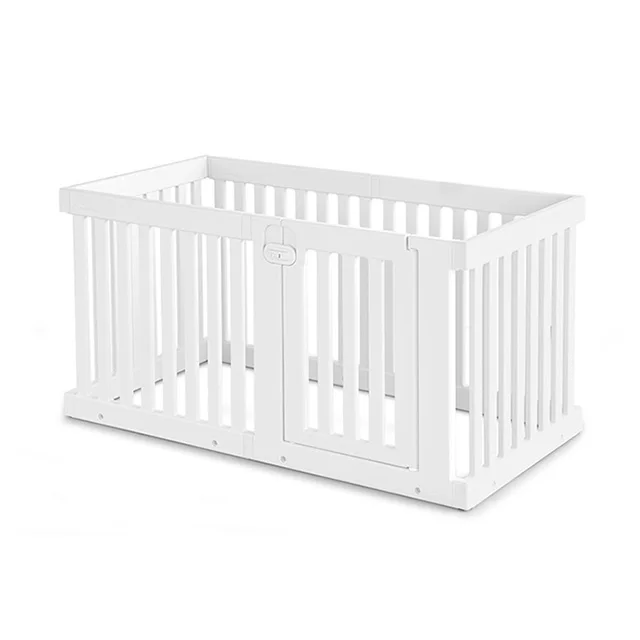 Takemehom Expandable Open pet room Double  dog gate fence panel kennel cage house playpen safety plastic indoor