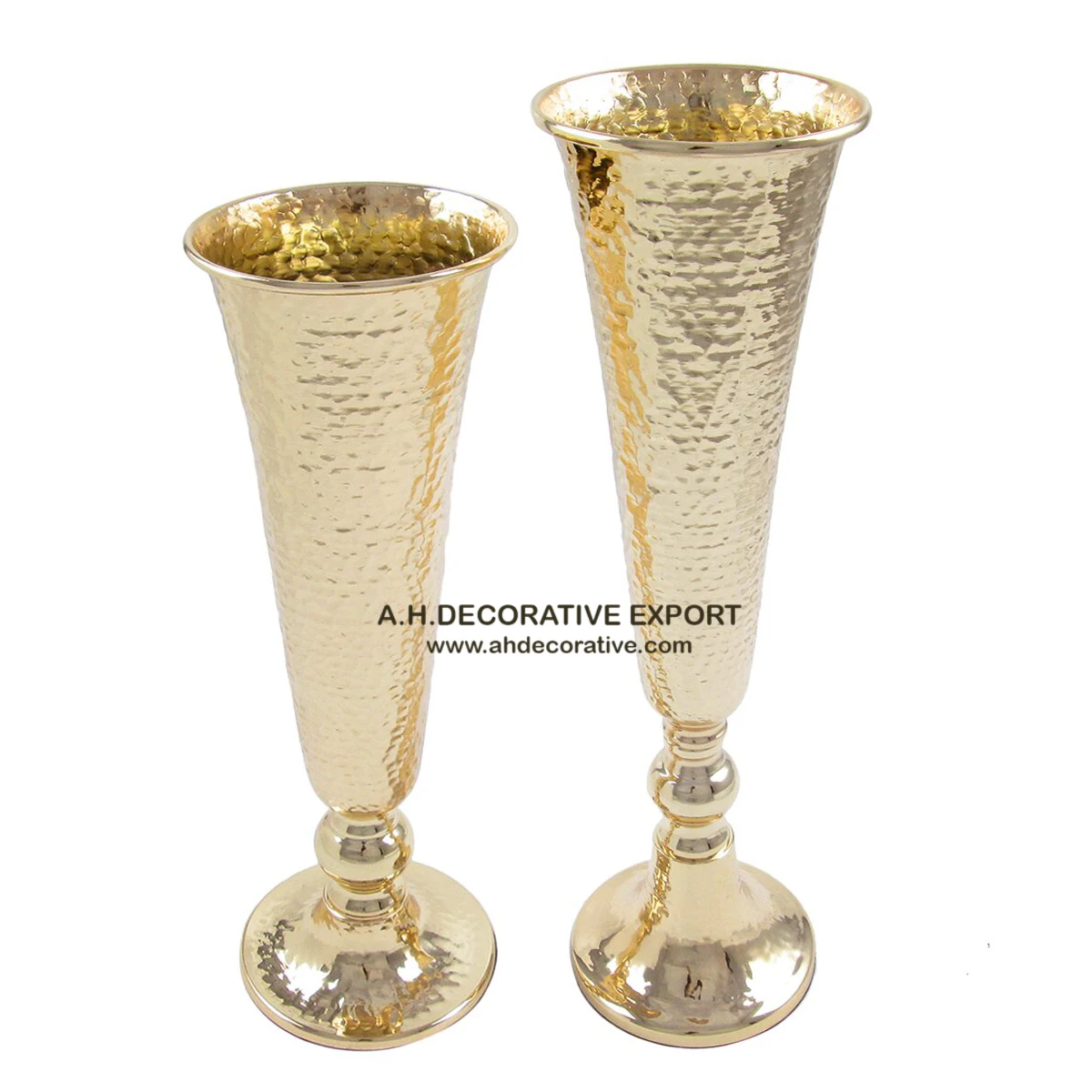 Aluminium High Quality design Flower Vase Hot selling Table & Office Desk Decoration Use Black Colored Flower Vase for sale