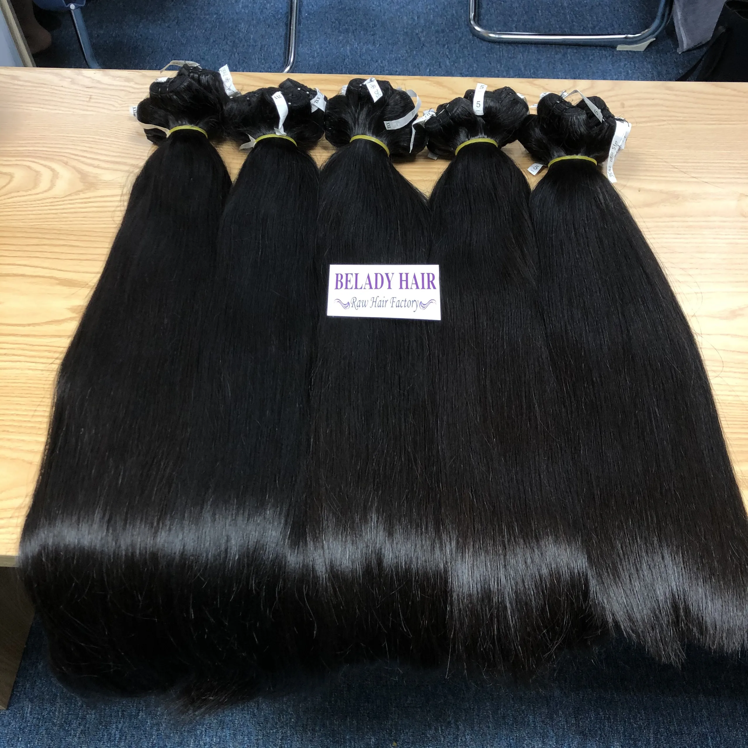Bone straight wholesale raw  hair weave bundle Human Hair Extensions  silky and smooth Vietnamese human hair