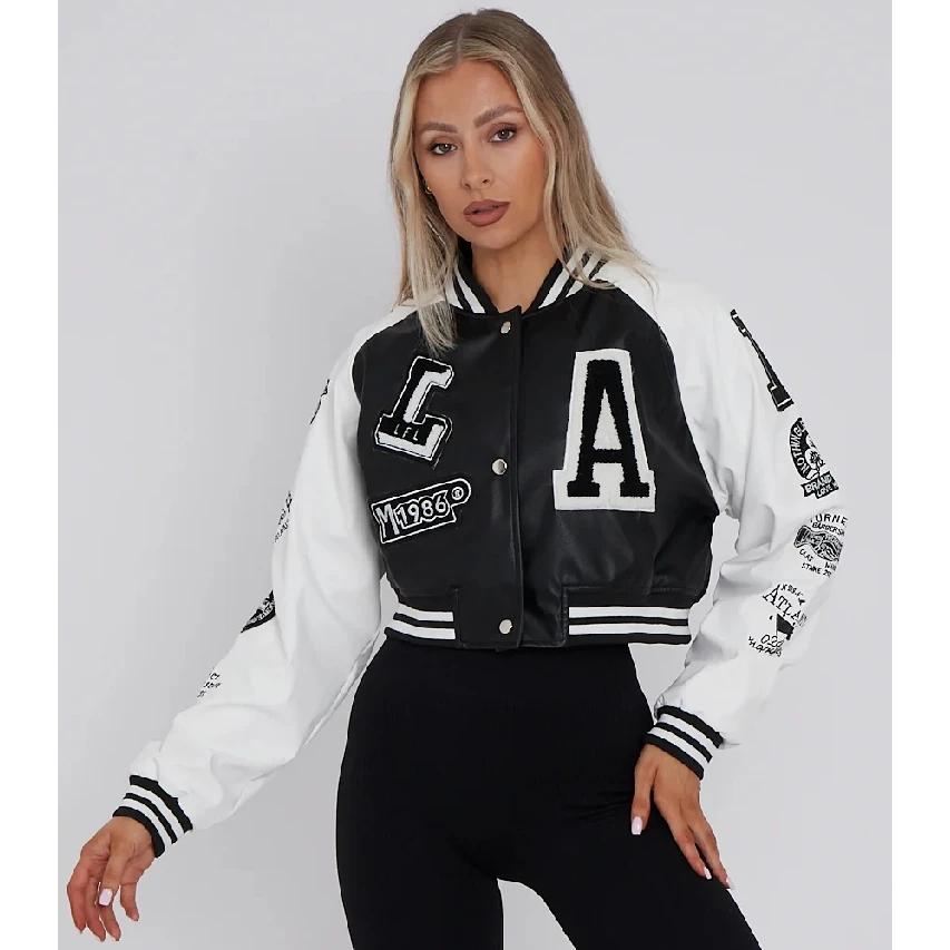 OEM Wholesaler Winter Collection Adult Size Comfortable Fit Women Varsity Jacket Casual Wear Best Selling Women Varsity Jacket